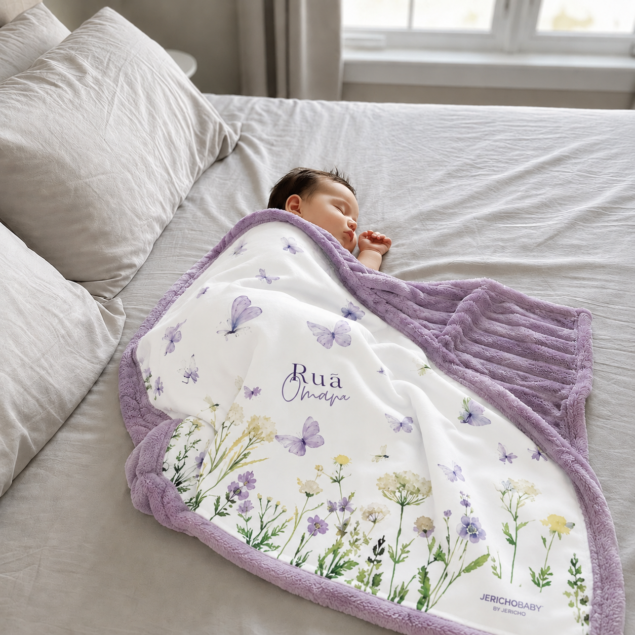 Personalised Lilac Butterfly Blankie