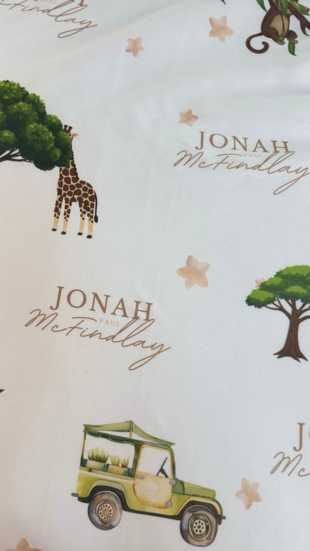 Personalised Safari Themed Baby Blankie