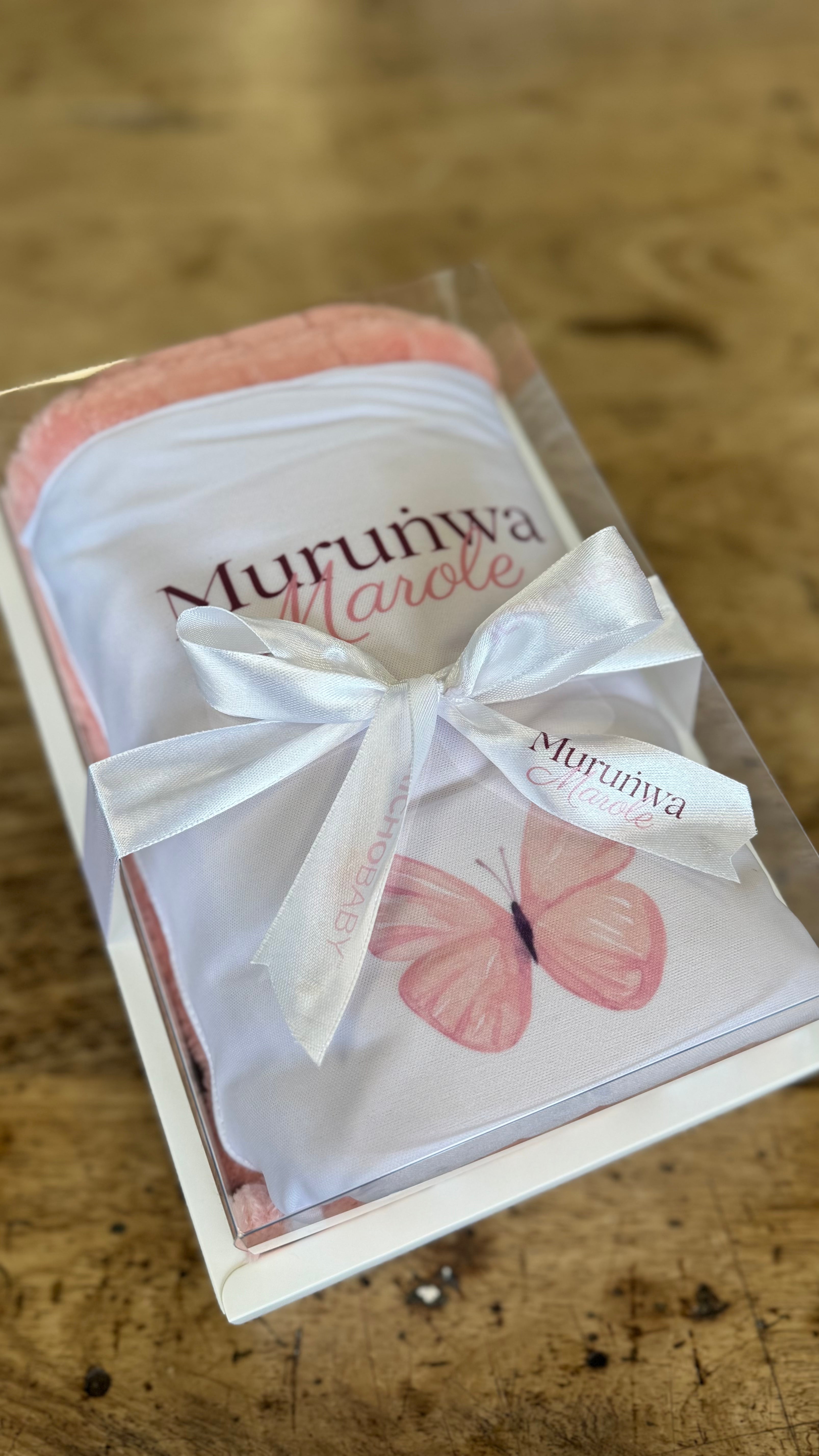 Personalised Pink Butterfly Baby Blankie