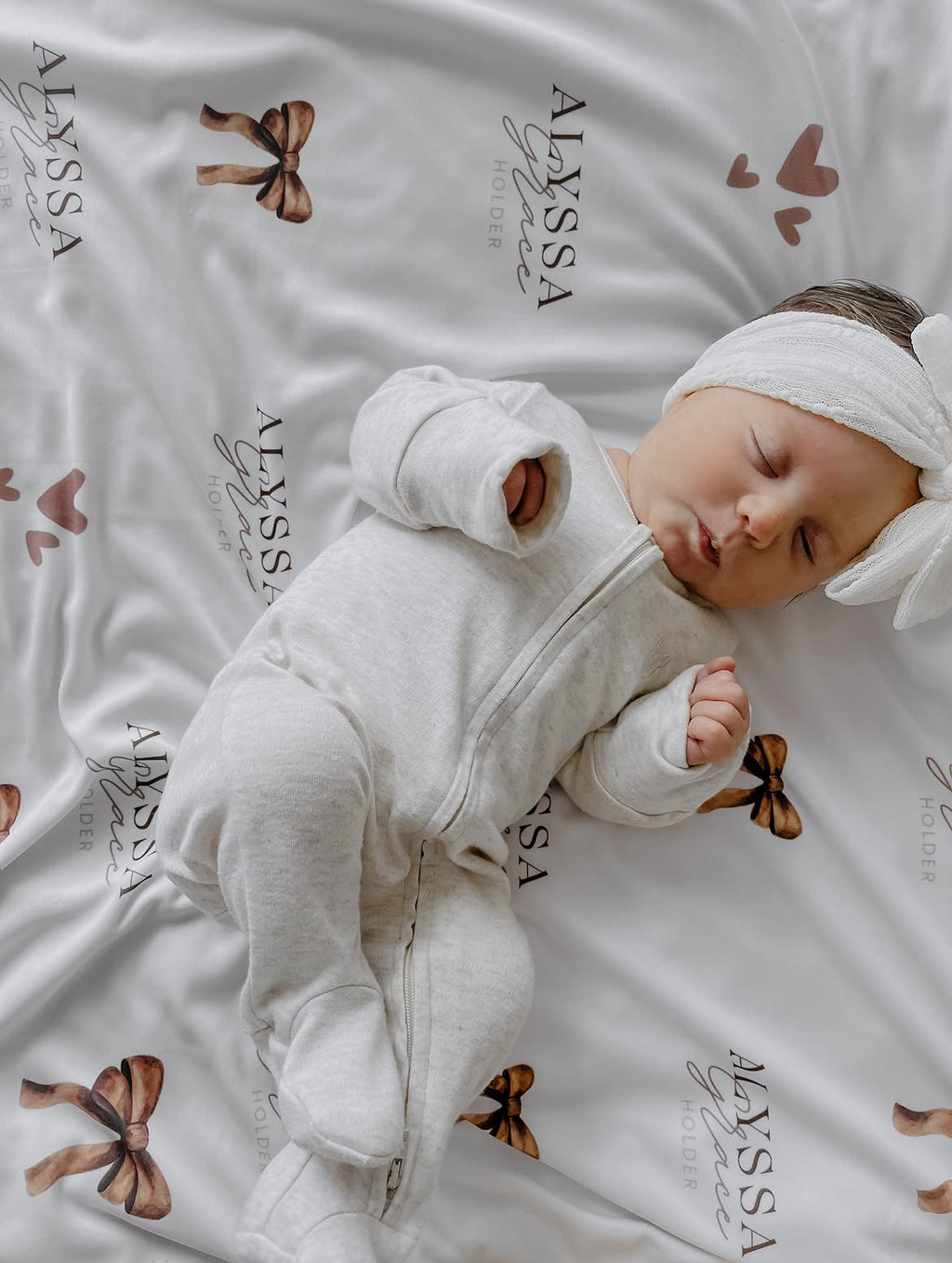 Personalised Brown Baby Blankie