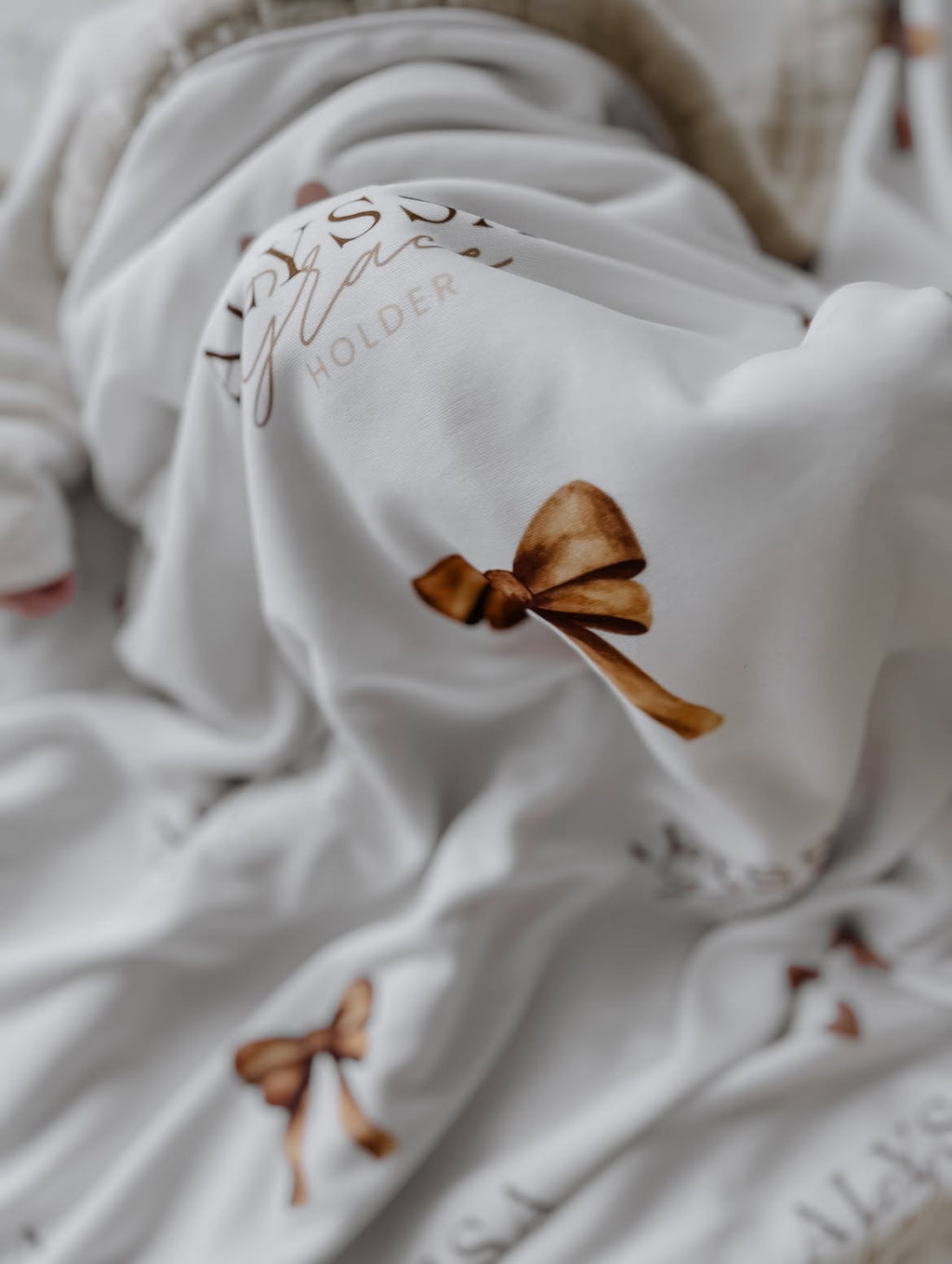 Personalised Brown Baby Blankie