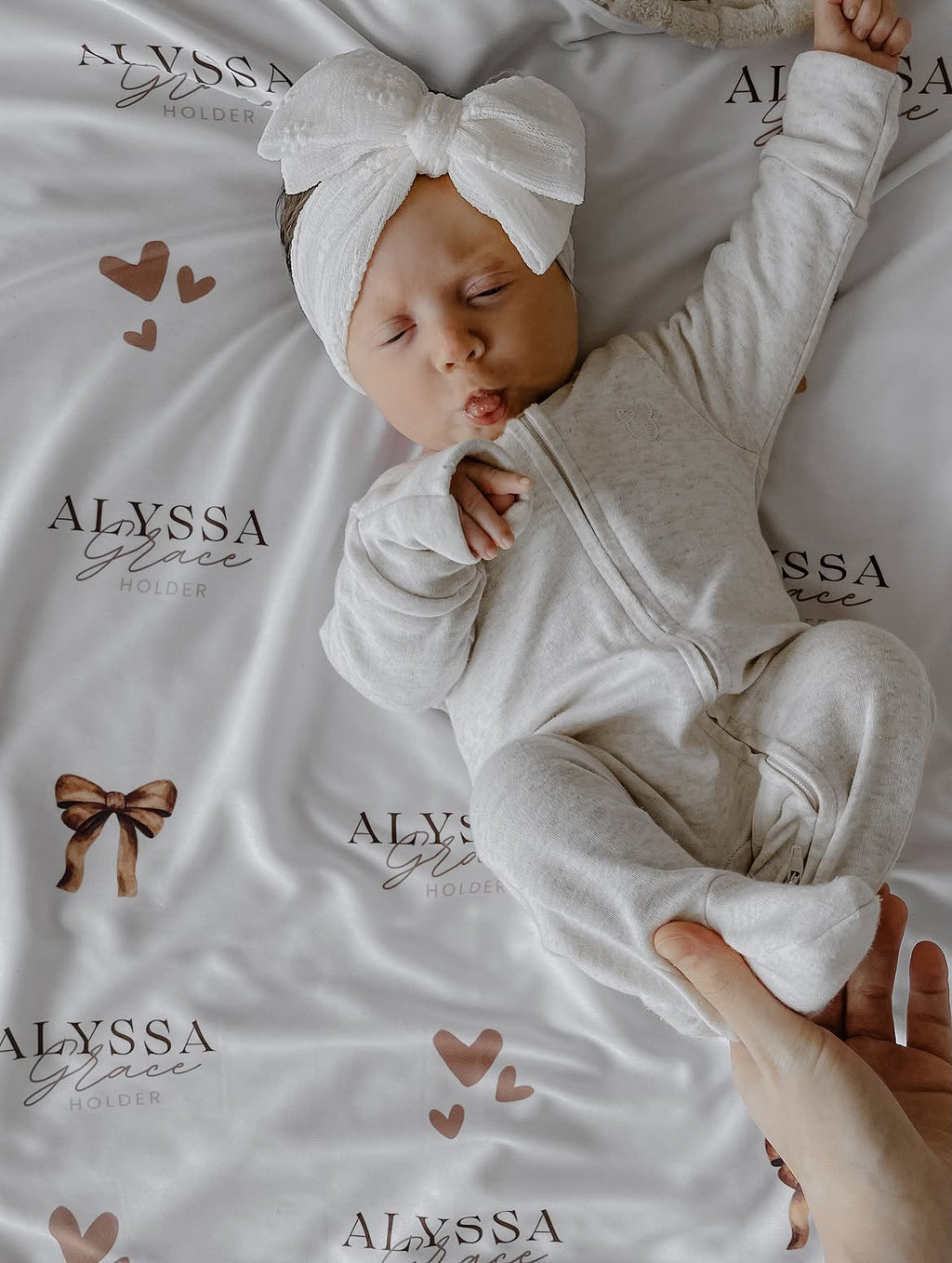 Personalised Brown Baby Blankie