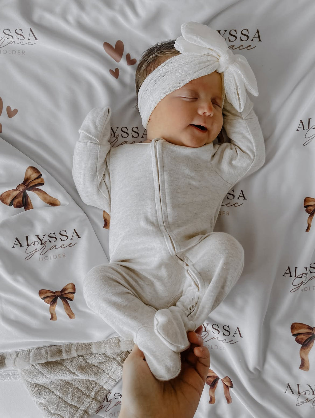 Personalised Brown Baby Blankie
