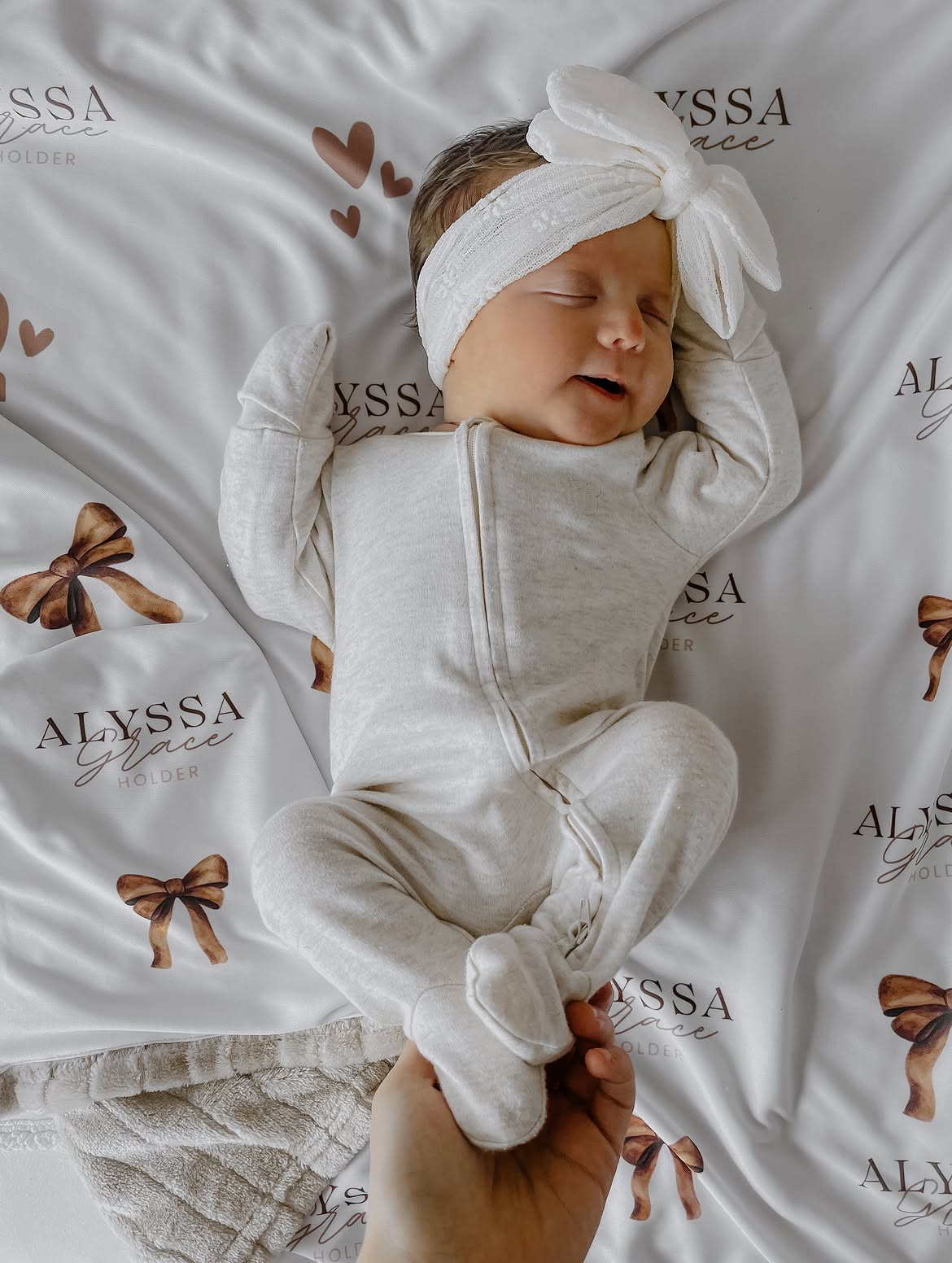 Personalised Brown Baby Blankie