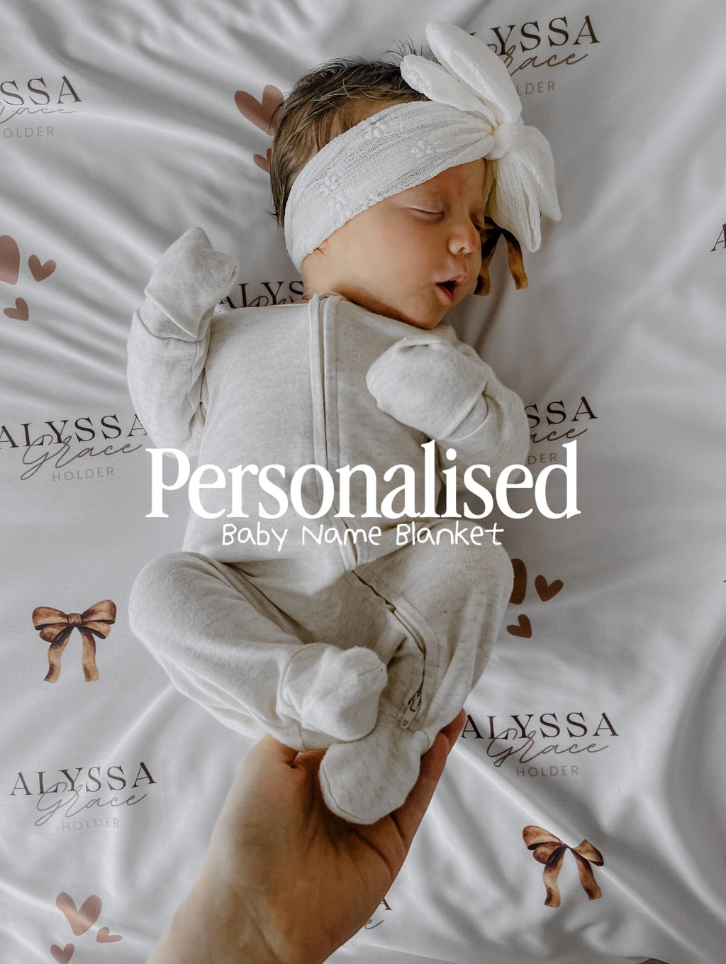 Personalised Brown Baby Blankie