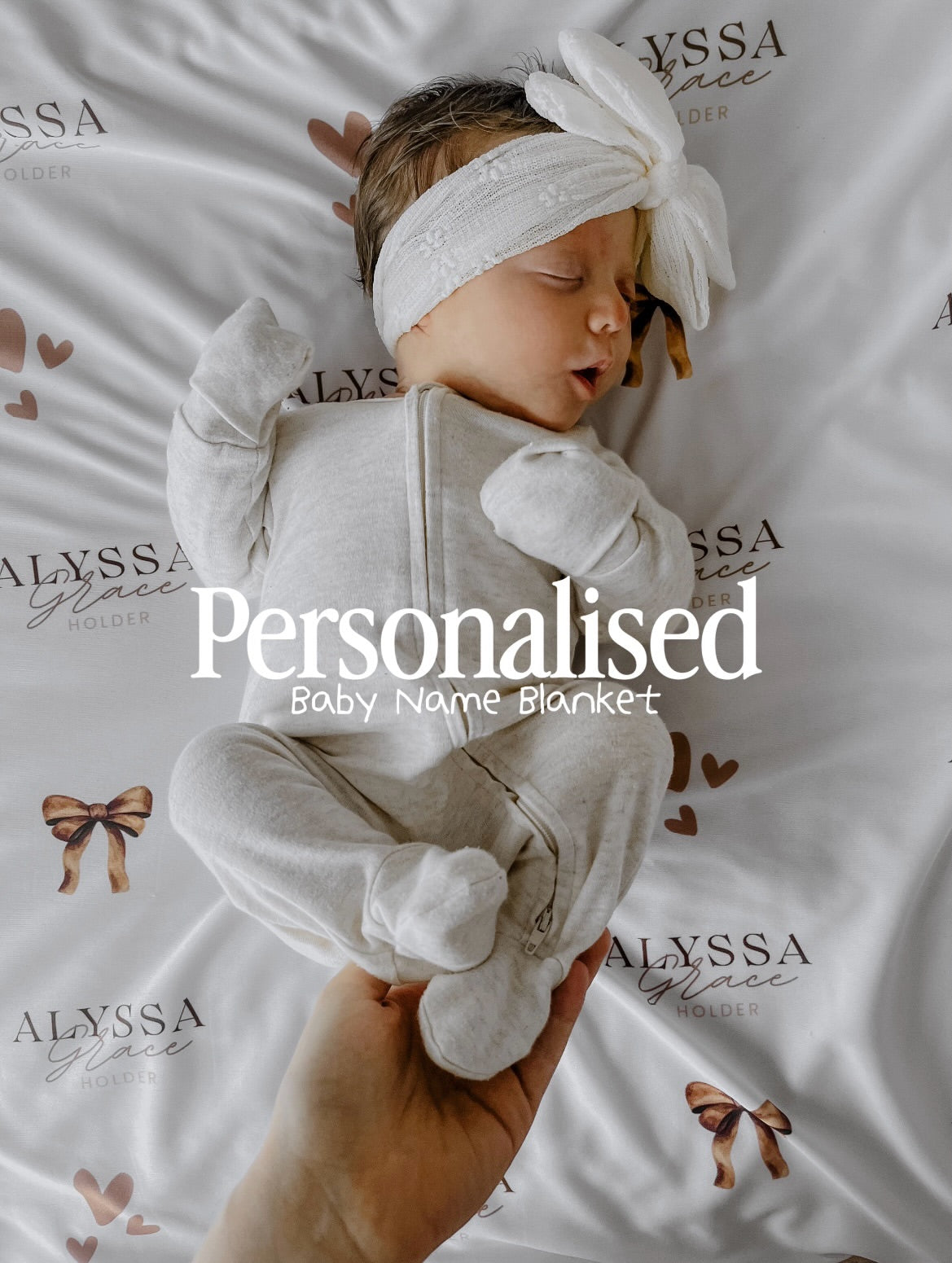 Personalised Brown Baby Blankie